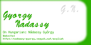 gyorgy nadassy business card